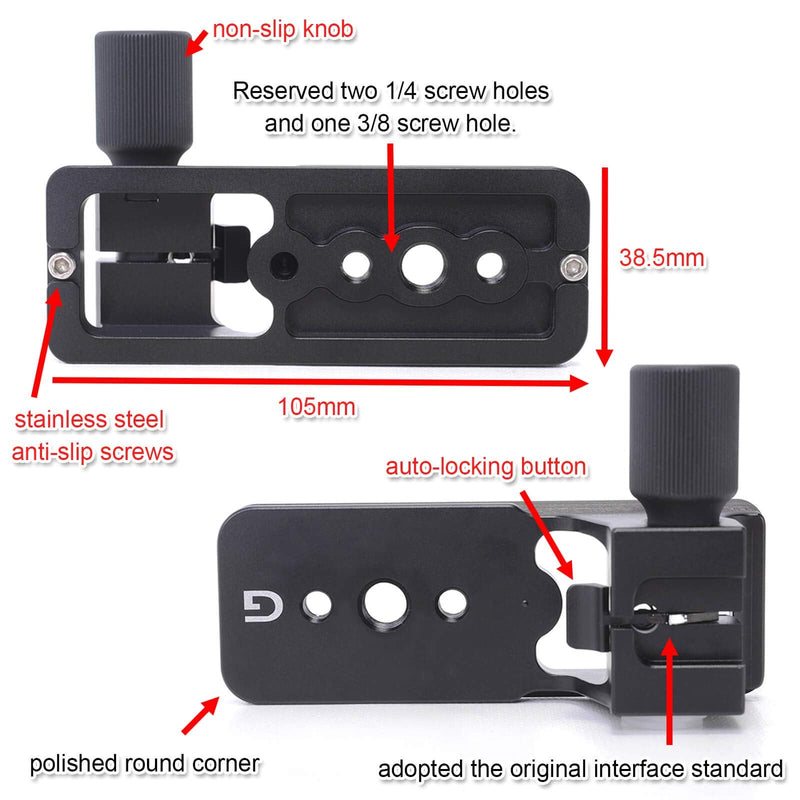 iShoot Replacement Lens Foot IS-THS260 for Sony FE 200-600mm f/5.6-6.3 G OSS Super Telephoto Zoom E-Mount Lens SEL200600G - Arca-Swiss Style - Built-in 105mm Length Quick Release Plate