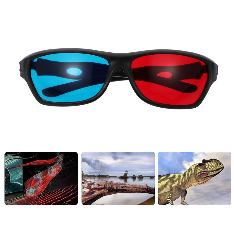 10pcs 3D Glasses for TV Movie Cyan Red Blue 3 Dimensional Glasses for Anaglyph Stereoscopic Movie Comic Book Photo Projector Computer Screen Game