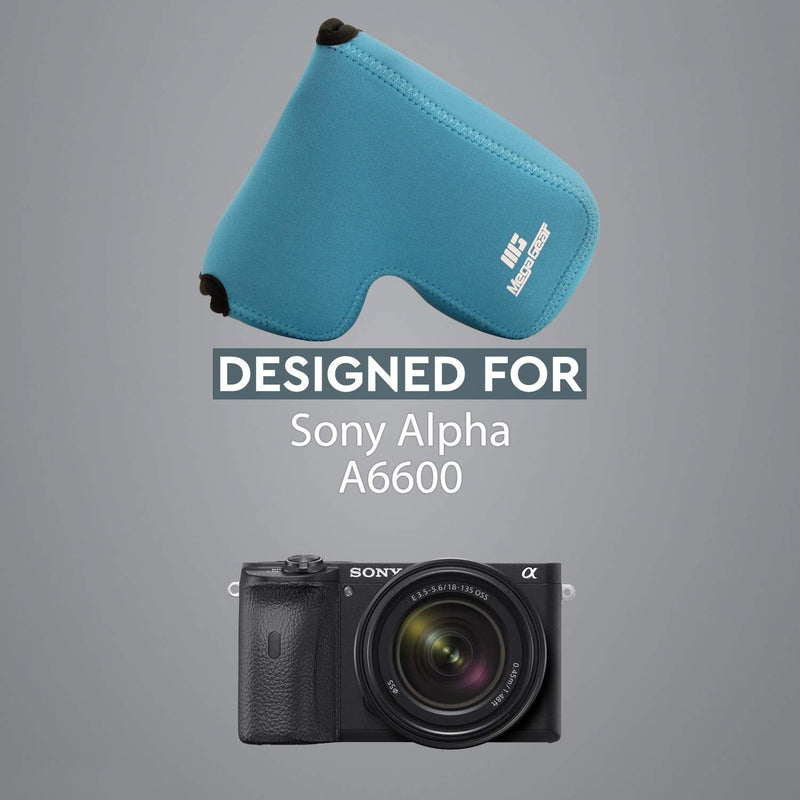[AUSTRALIA] - MegaGear Ultra Light Neoprene Camera Case Compatible with Sony Alpha A6600 (18-135mm) Blue 
