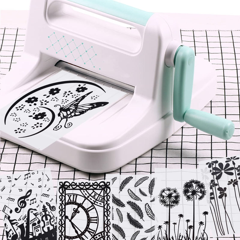 [AUSTRALIA] - 8 Pieces of Plastic Embossed Folders Stamp Fondant Cake Wedding Template Craft Card Making, Embossed Folder DIY Craft Photo Album Craft Decoration Handmade Scrapbook Flower Card Making Supplies Butterfly 