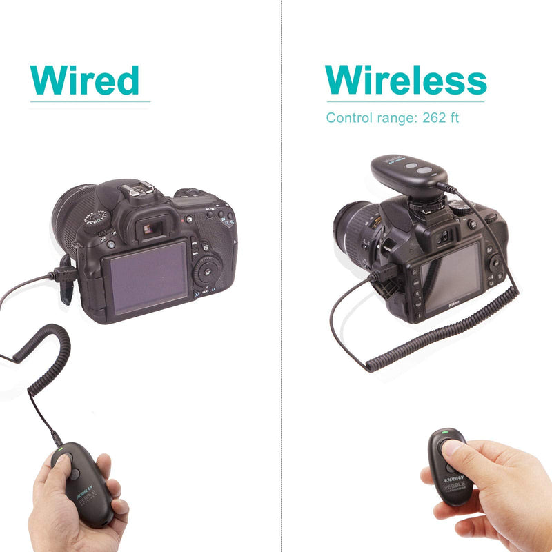 [AUSTRALIA] - AODELAN Camera Wireless Shutter Release for Canon T7, 90D, EOS M6 Mark II, R, T7i, 80D, 77D, 70D, 800D, 200D, 1500D, 7D Series, 5D Series, T7, T6i, T6s, T5i, T4i, T3i; Replace RS-80N3 & RS-60E3 