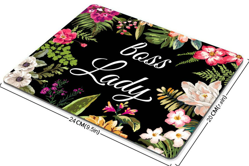 Smooffly Gaming Mouse Pad Custom,Boss Lady Mouse Pad - Floral Boss Lady Funny Mouse Pad SM-15