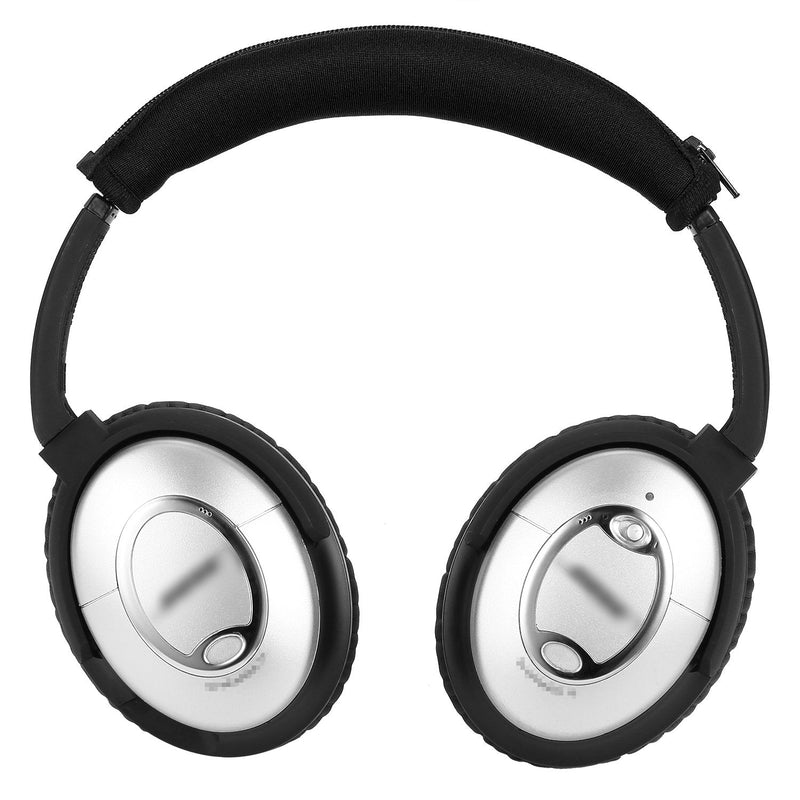 [AUSTRALIA] - QC15 QC2 Headband Cover, JARMOR Replacement Head Band Protector with Zipper [ Easy Installation ] for Bose QuietComfort 15, QuietComfort 2 Headphones (Black) Black 