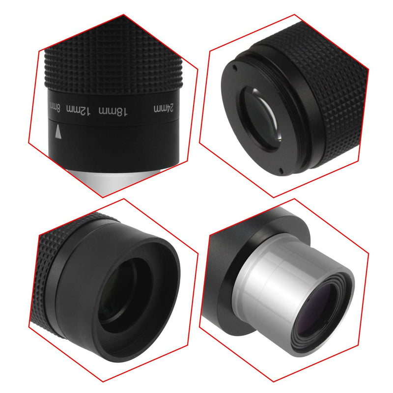 Astromania 1.25" 8-24mm Zoom Eyepiece for Telescope with T-Thread