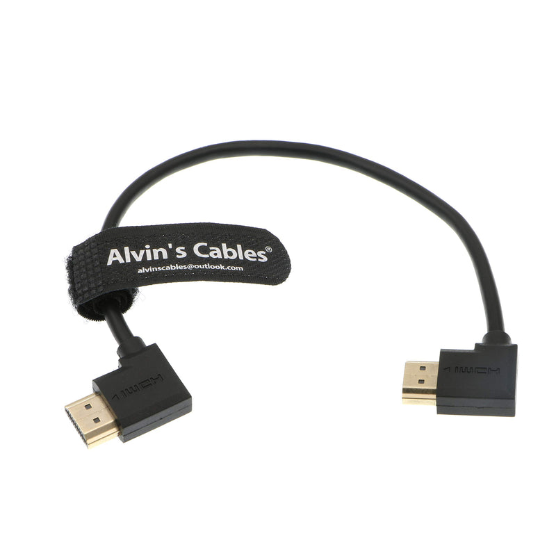 [AUSTRALIA] - Alvin's Cables Z Cam E2 L Shape HDMI Cable Right Angle to Right Angle High Speed HDMI Cord for Portkeys BM5 Monitor 30cm 0.3M 