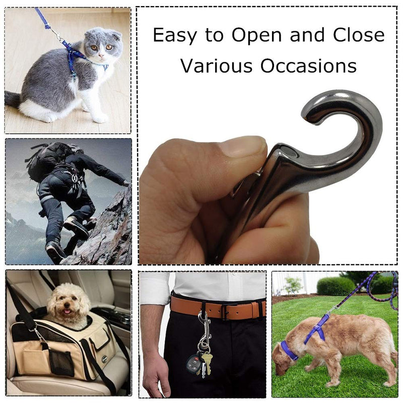 Bolt Snaps Double Ended Hook 6 Set 3.5inch/90mm Zinc Alloy Trigger Metal Clips for Key Chain Dog Leash Horse Pet Sling Feed Buckets 6 PACK