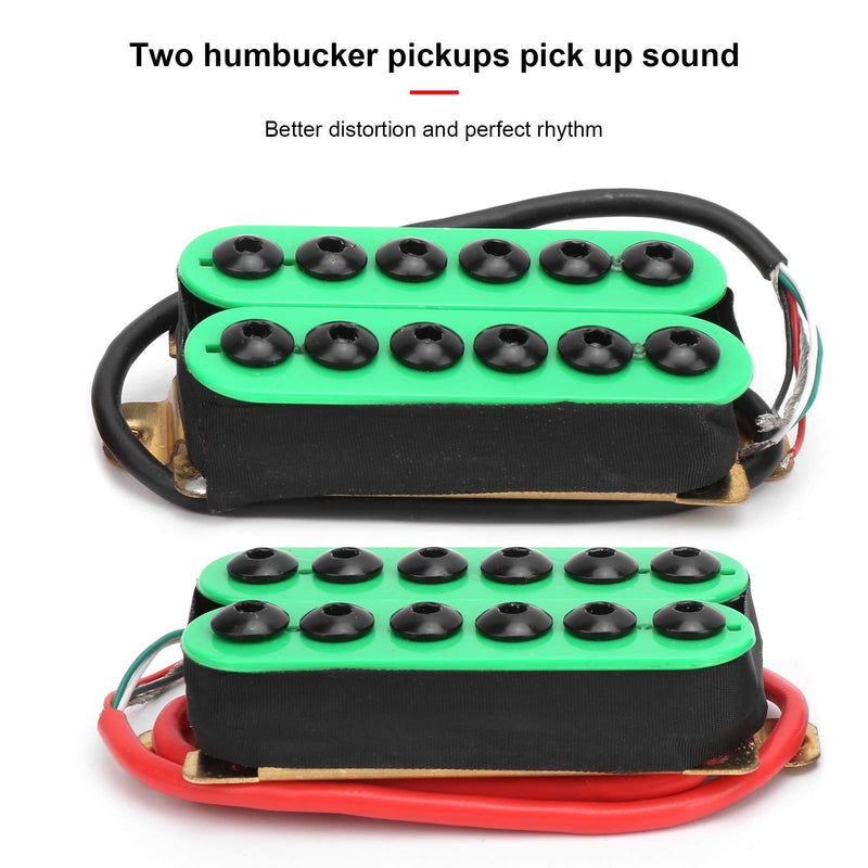 2Pcs Electric Guitar Humbucker Pickup,Durable Waterproof Humbucker Pickups Set Metal Style Guitar Upgrade Accessories