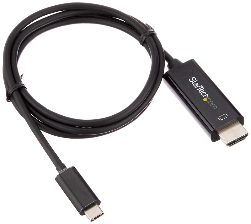 [AUSTRALIA] - StarTech.com 3ft (1m) USB C to HDMI Cable - 4K 60Hz USB Type C to HDMI 2.0 Video Adapter Cable - Thunderbolt 3 Compatible - Laptop to HDMI Monitor/Display - DP 1.2 Alt Mode HBR2 - Black (CDP2HD1MBNL) 3.3 feet 