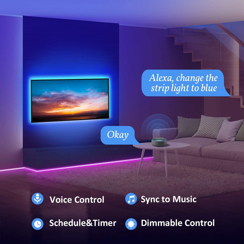 [AUSTRALIA] - Led Lights for TV, 9.2ft TV Backlight with Voice Control, Music Sync 