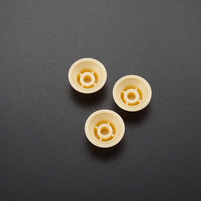 Alnicov 3 in 1 Speed Volume Tone Control Knobs Plastic Knobs for Left Hand Guitar Bass Parts,Cream Color