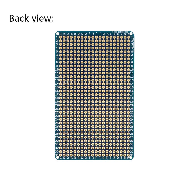 Treedix 4 pcs Solderable BreadBoard Universal Board PCB Prototype Shield Board Double Sided Tinned Gold Plated Holes Compatible with Arduino Kit Raspberry Pi Shield Prototyping and Testing