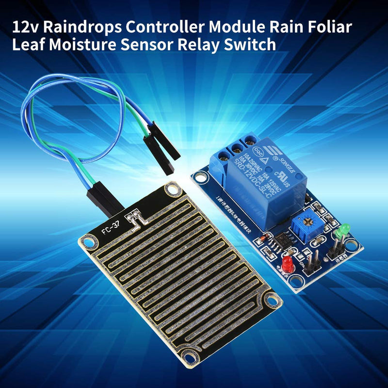 DC 12V Leaf Wetness Rain Sensor Relay Humidity Controller Weather Detector Module Automatic Watering Module