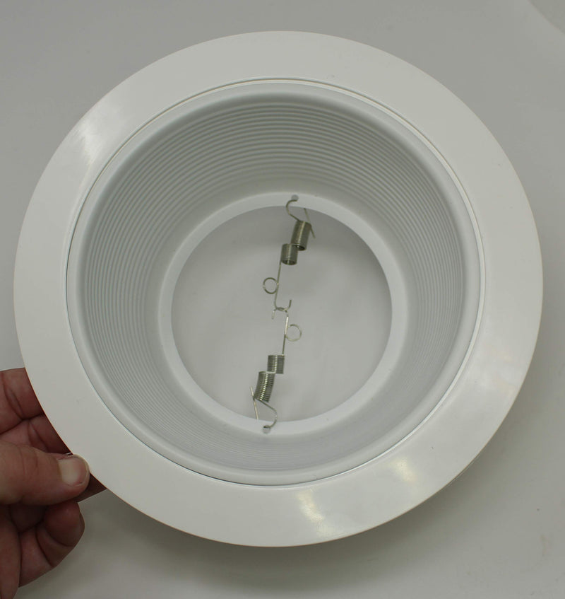 5 Pack-White Light Trim Ring Recessed Can 6" Inch Over Size Oversized Lighting Fixture