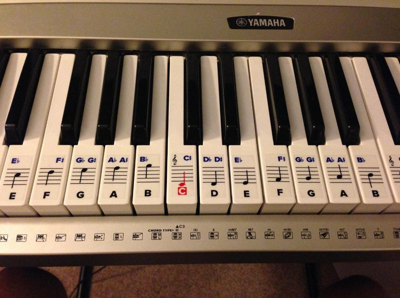 Piano Stickers for Keys – Removable w/Double Layer Coating for 49/61 / 76/88 Keyboards