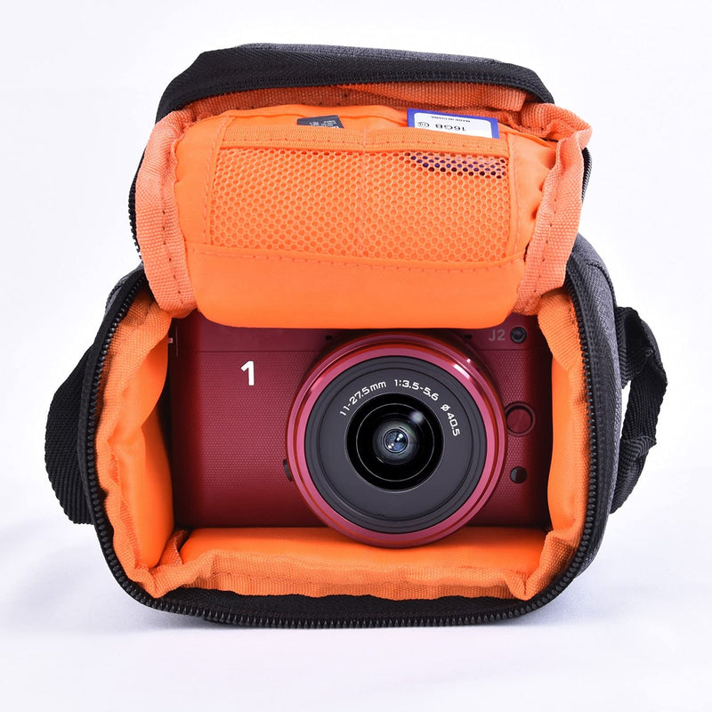 FOSOTO Camera Bag Shoulder Bags Case with Strap Compatible for Canon EOS G7X VIXIA HF R700 R800 Camcorder,Panasonic Lumix DMC-TZ90 TZ80 TZ70 LX100 ZS100 GX7,Sony Nex-7 A6300,Nikon L340 L31 J5,Fujifil