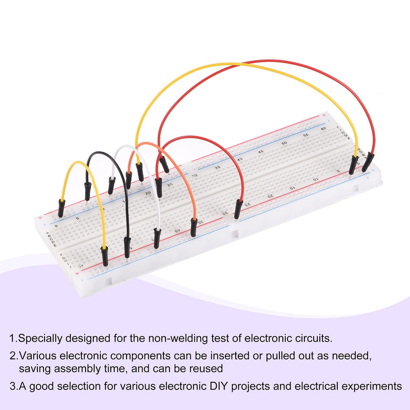 MECCANIXITY Breadboards Kit 830,400 Point Solderless Breadboards with M/F Jumper Wire for Proto Shield Distribution Connecting Blocks 1 Set