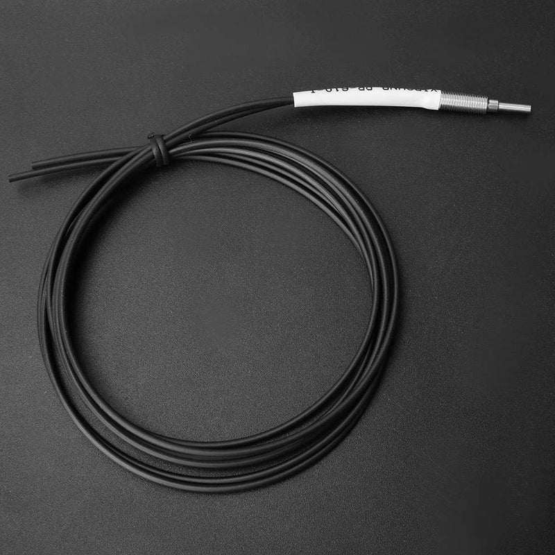 Optical Fiber Sensor, 1m Length Light Sense Diffuse Reflective Digital Fiber Optic M6 Probe Sensor Cable Line with Gasket Nut for Measuring Optical Signal