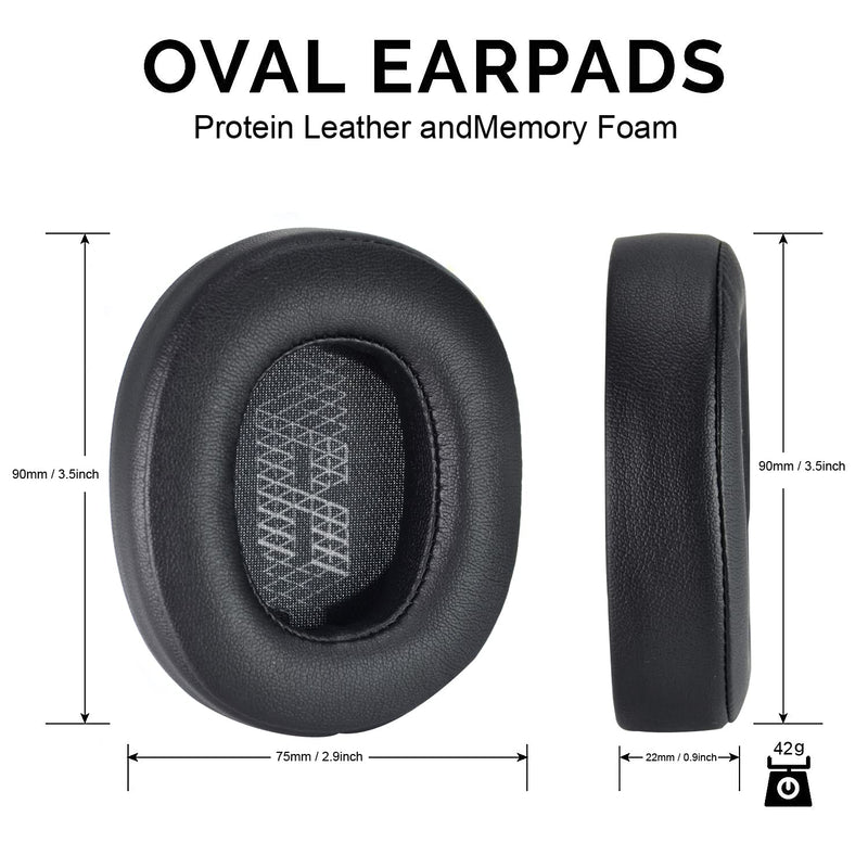 [AUSTRALIA] - Live 500 BT Earpads – defean Ear Cushion Replacement Cover Foam Ear Pads Compatible with JBL Live 500BT Wireless Over-Ear Headphones，Ear Pads with Softer Leather, Noise Isolation Foam (Black) Black 
