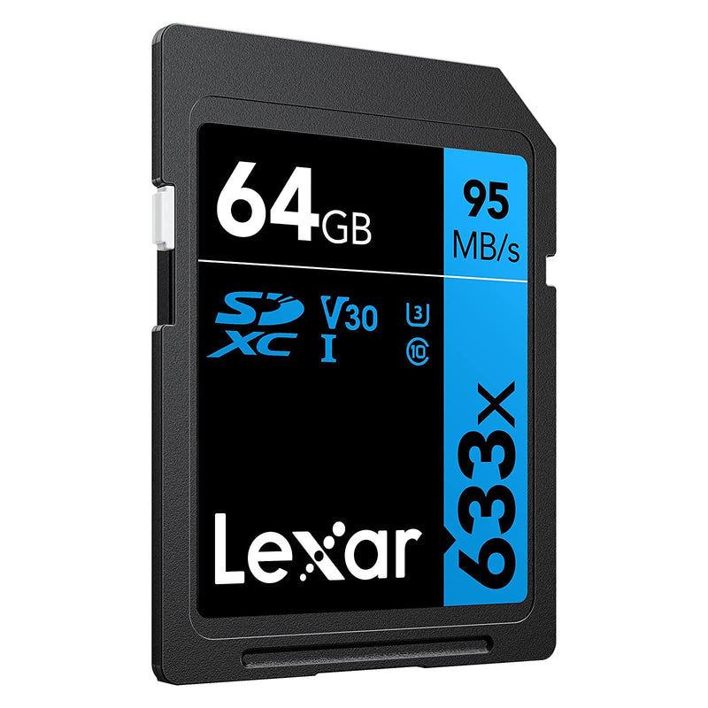 Lexar LSD64GCB1NL633 Professional 633x 64GB USH-1 Class 10 SDXC Memory Card (3-Pack) 3-Pack