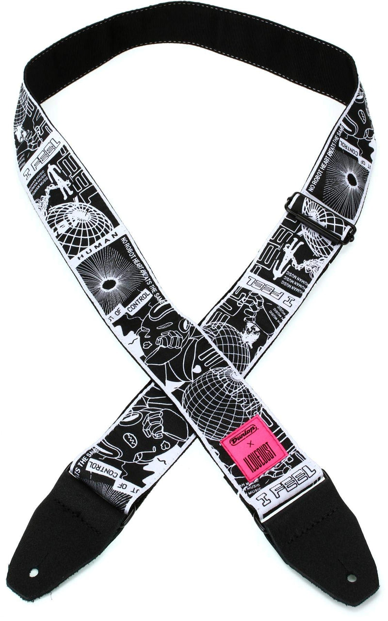 Dunlop I Love Dust Robot Heart Guitar Strap