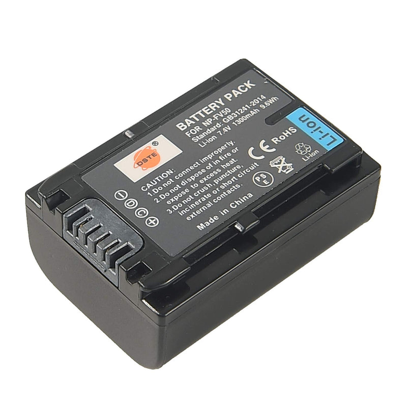 [AUSTRALIA] - DSTE Replacement for 2X NP-FV50 Battery + Rapid Dual Charger with Micro USB Cable Compatible Sony HDR-CX380 430V 900 580V 760V HDR-PJ540 650V HDR-PV710V 810 HDR-TD30V FDR-AX100 as NP-FV30 40 
