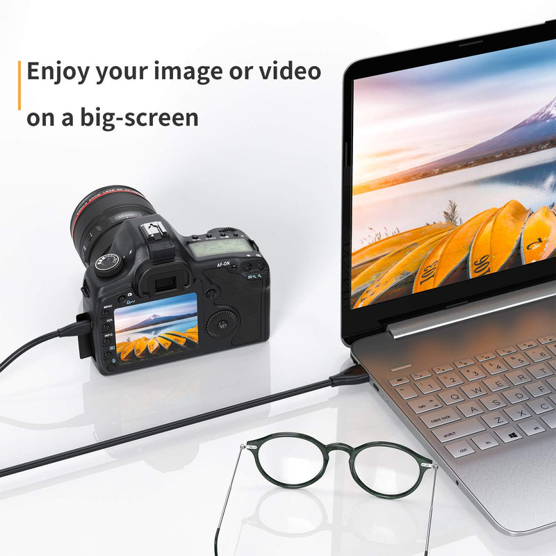 [AUSTRALIA] - CableCreation 4K Micro HDMI to HDMI Cable Adapter, 4K 60Hz Ethernet 3D Audio Return, Compatible with GoPro Hero 8/7/6/5, Raspberry Pi 4, A6000, A6300, Nikon Camera, Lenovo Yoga 3 Pro, Yoga 710, 6ft 6 feet 