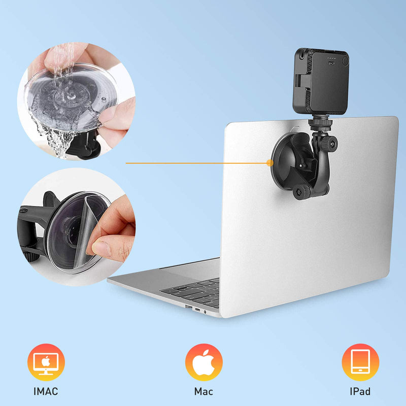 USKEYVISION Video Conference Light Kit with Suction Cup & Built-in Battery, Zoom Lighting for Online Meeting Class, Compatible with Laptops,Tablets, Pad & Smartphones (UVZL-1)