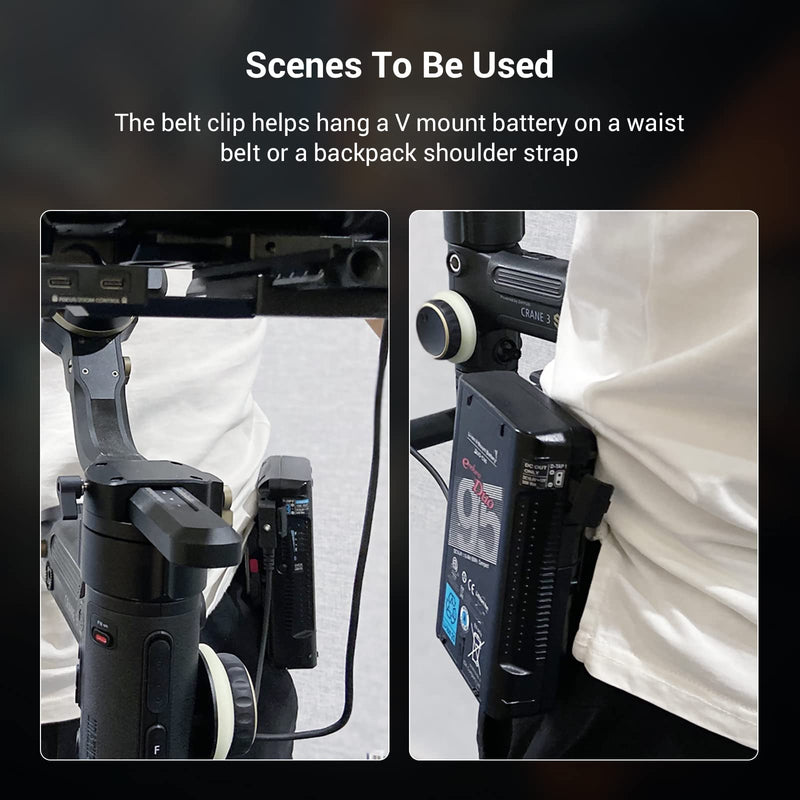 [AUSTRALIA] - SMALLRIG Mini V-Lock Mount Battery Plate with Belt Clip - 2990 