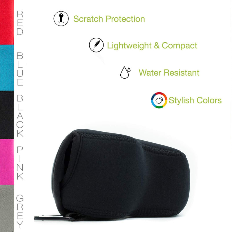Mega Gear ''Ultra Light'' Neoprene Camera Case Bag with Carabiner for Canon PowerShot SX60 HS Digital Camera (Black)