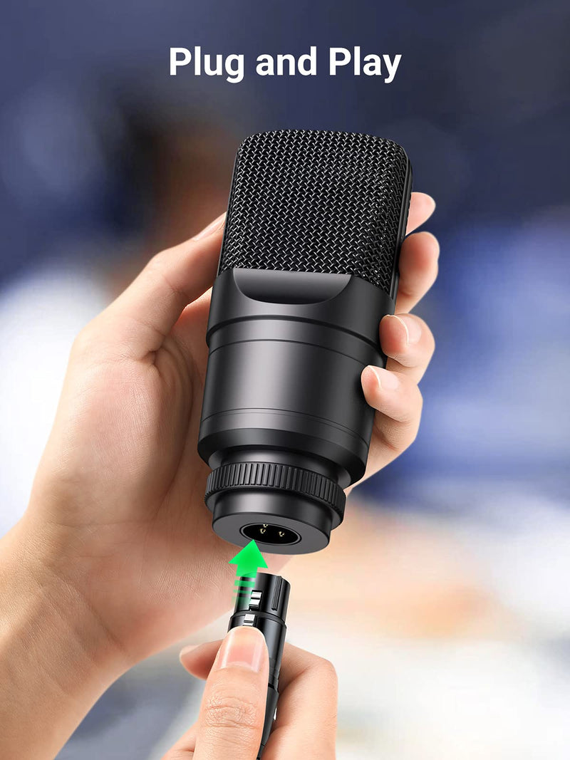 UGREEN XLR Cable, Microphone XLR Male to Female Extension Cable XLR Jack Extender Cord for PA System, Studio Recorder, Amplifier, Mixer, Speaker System, or Professional Recording, Playing Live (2M) 2.0 Metres