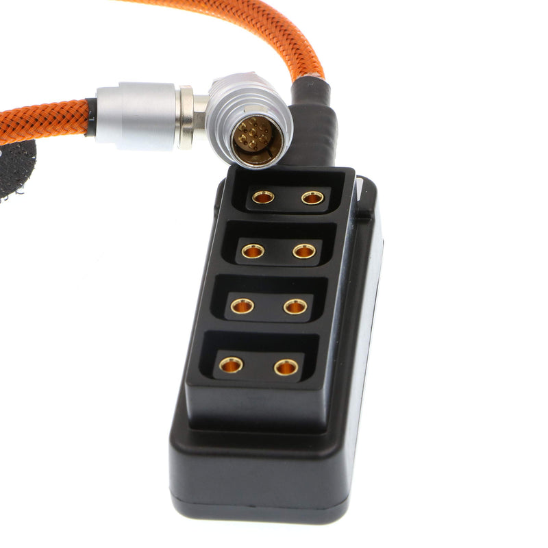 Alvin's Cables EXT 7 Pin Male to 4 Port Dtap Splitter Power Cable for ARRI Alexa/Mini Cameras EXT to 4 D-tap Ptap Female Hub Adapter