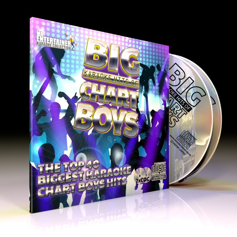 Mr Entertainer Big Karaoke Hits of Chart Boys - Double CD+G (CDG) Pack. 40 Top Songs