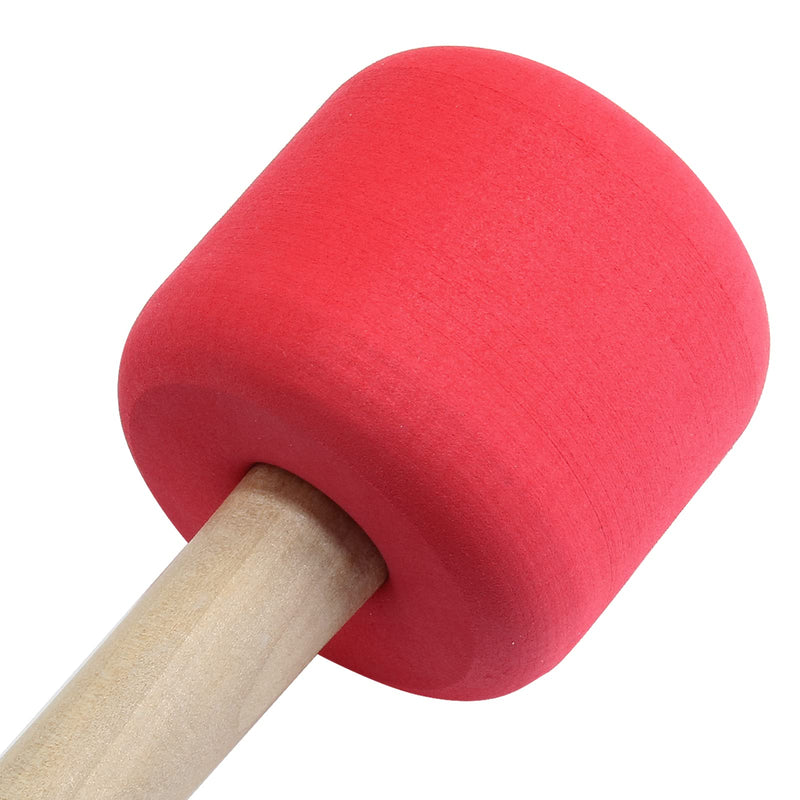 [AUSTRALIA] - Murtenze 2Pack 12.8" Bass Drum Mallet Drum Stick, Wool Felt Head Mallets Percussion Instrument Band Accessory (Red) Red 