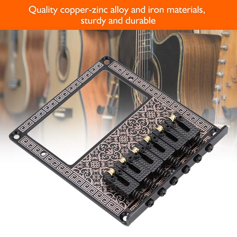 [AUSTRALIA] - Guitar Bridge, Durable Saddle Guitar Bridge Humbucker Pickup Slot for TL Telecaster Electric Guitars.(Black Kaleidoscope) Black Kaleidoscope 