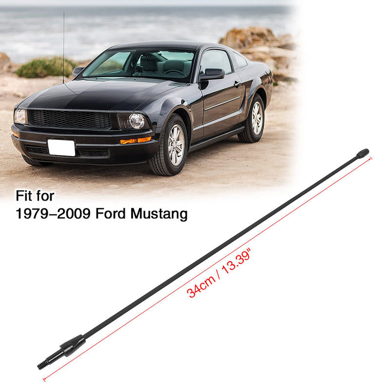 [AUSTRALIA] - X AUTOHAUX Car AM FM Antenna Mast for Ford for Mustang 1979-2009 Black Stainless 13 Inch 