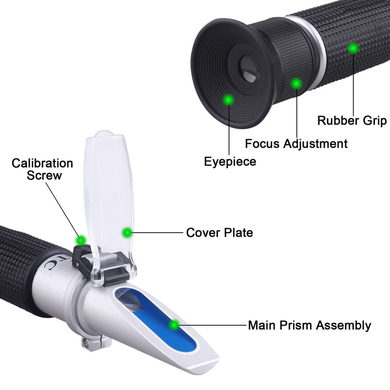 [AUSTRALIA] - Brix Refractometer with ATC - Tiaoyeer Digital Handheld Refractometer for Beer Wine Brewing, Dual Scale-Specific Gravity 1.000-1.130 and Brix 0-32% 