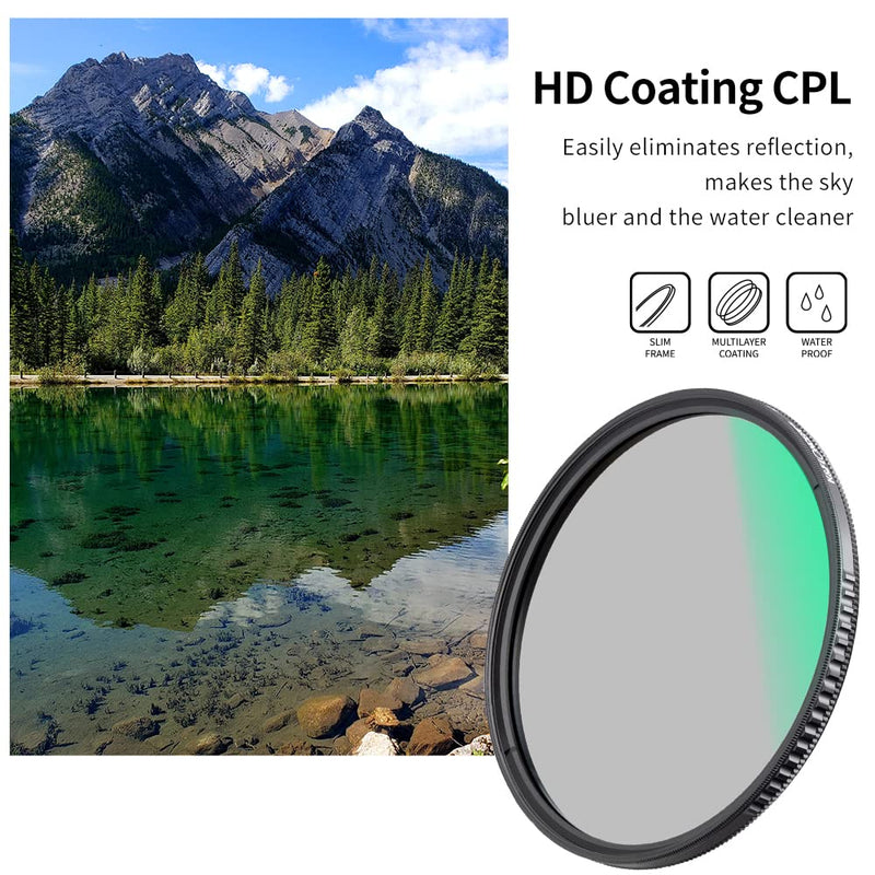 67mm Circular Polarizers Filter, K&F Concept Waterproof Circular Polarizing Filter with 24 Multi-Layer Coatings CPL Filter for 67mm Camera Lens