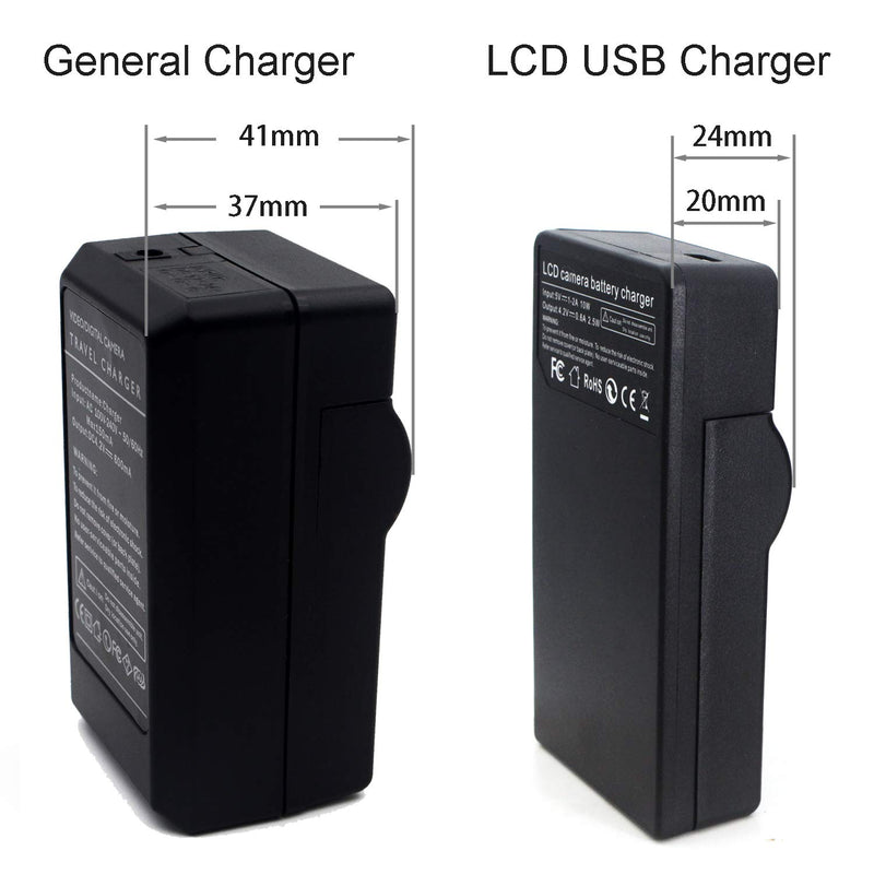 DB-L80 LCD USB Charger for Sanyo Xacti DMX-CG10, DMX-CG11, DMX-CS1, DMX-GH1, VPC-CG10, VPC-CG100, VPC-CG20, VPC-CG21, VPC-CG88, VPC-CS1, VPC-GH1, VPC-GH2, VPC-GH3, VPC-GH4, VPC-PD1 Camera and More