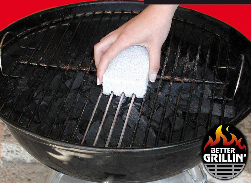 Better Grillin Scrubbin Stone Grill Cleaner-Scouring Brick/Barbecue Grill Brush/Barbecue Cleaner for BBQ, Griddle, 3pk 3 Count