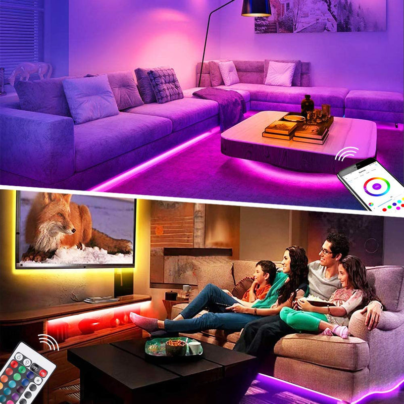 [AUSTRALIA] - LED Strip Lights, IKERY WiFi APP Control 32ft Smart RGB Light Strips Compatible with Alexa Google Assistant, Music Sync Color Changing Tape Lights for Room, Kitchen, TV, Party, Home Decoration 