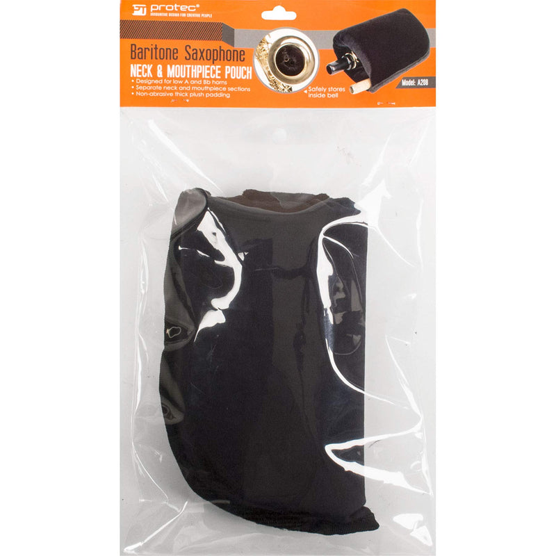 Protec Baritone Saxophone Neck and Mouthpiece In-Bell Pouch (A208)