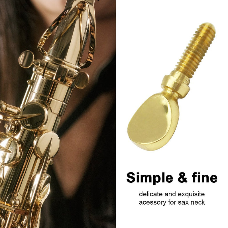 Durable Copper Sax Neck Tightening Screw Saxophone Replacement Parts Copper Attachment Neck Receiver Tightening Attach Screw for Sax Golden Instrument Accessory