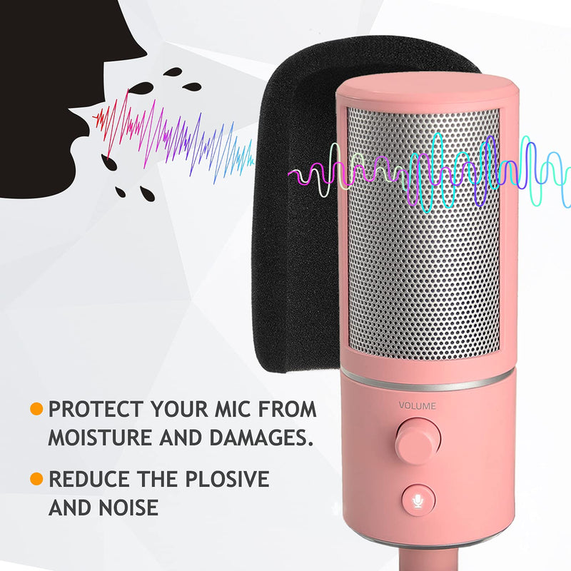 Razer Seiren X Shock Mount with Foam Windscreen Cover, Anti-Vibration Suspension Shockmount Mic Holder Clip with Pop Filter to Blocks Out Plosives for Razer Seiren X USB Streaming Microphone Frgyee