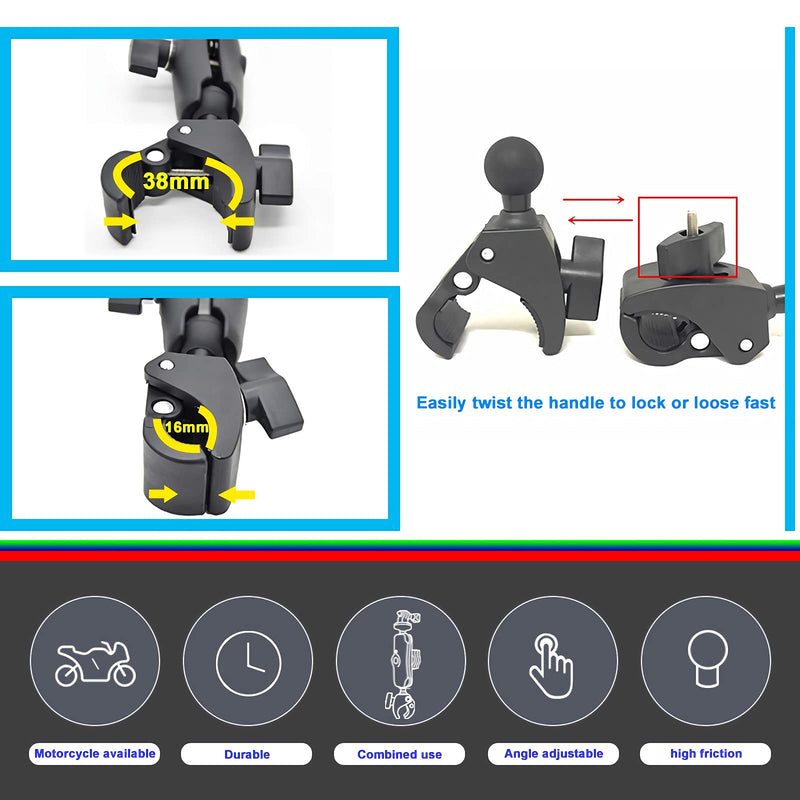 Motorcycle Accessory Bundle for Insta360 ONE X2, ONE X, ONE R, Gopro Hero Max, Fusion, DJI OSMO Action 2 Camera