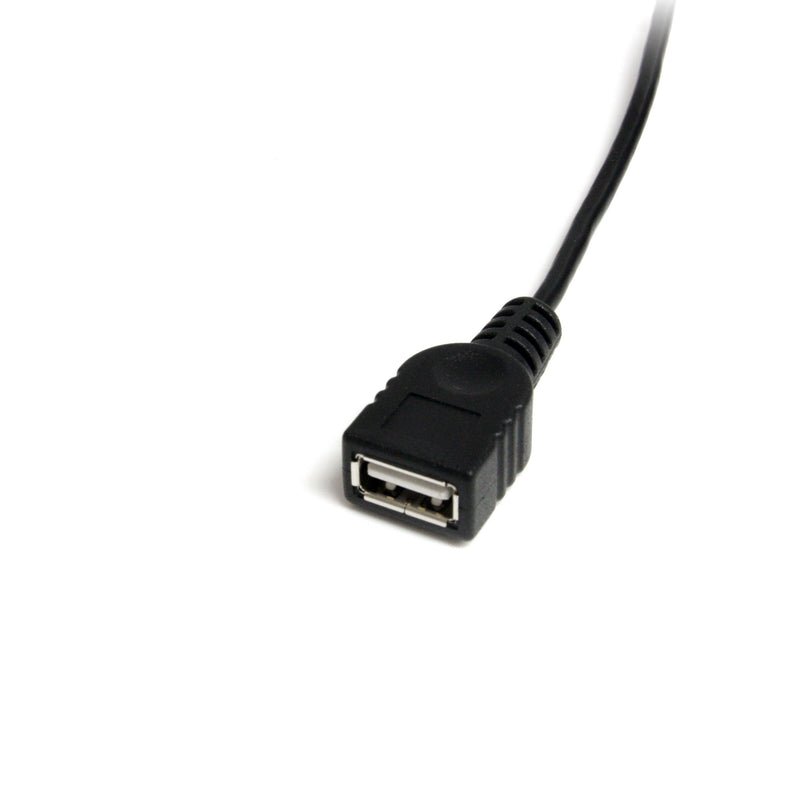 StarTech.com 1 ft Mini USB 2.0 Cable - USB A to Mini B F/M - USB cable - USB (F) to mini-USB Type B (M) - USB 2.0 - 1 ft - black - USBMUSBFM1