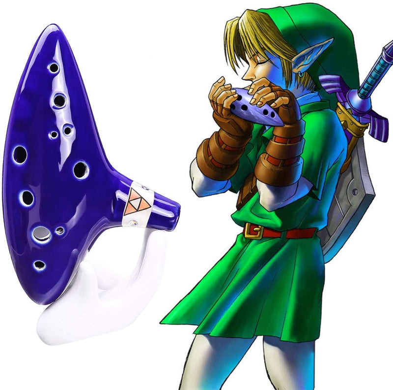 Legend of Zelda Ocarina 12 Hole Alto C with Song Book (Songs From the Legend of Zelda) (Blue)