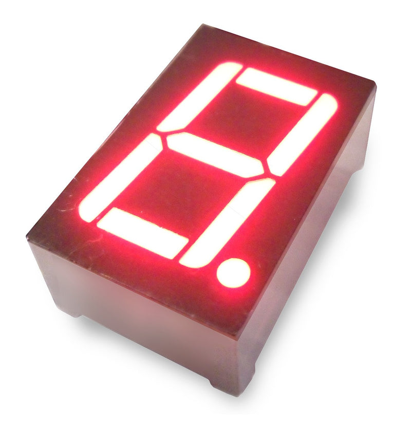 microtivity IS112 7-Segment LED Display, 1 Digit Red Common Anode (Pack of 4)