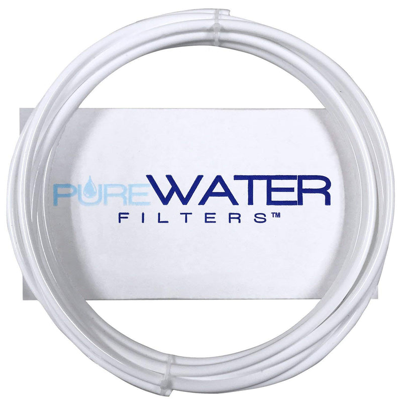 PureWater Filters 1/4" Water Line Tubing - 10' Feet Long, use for Keurig Hookup - White 10 Feet