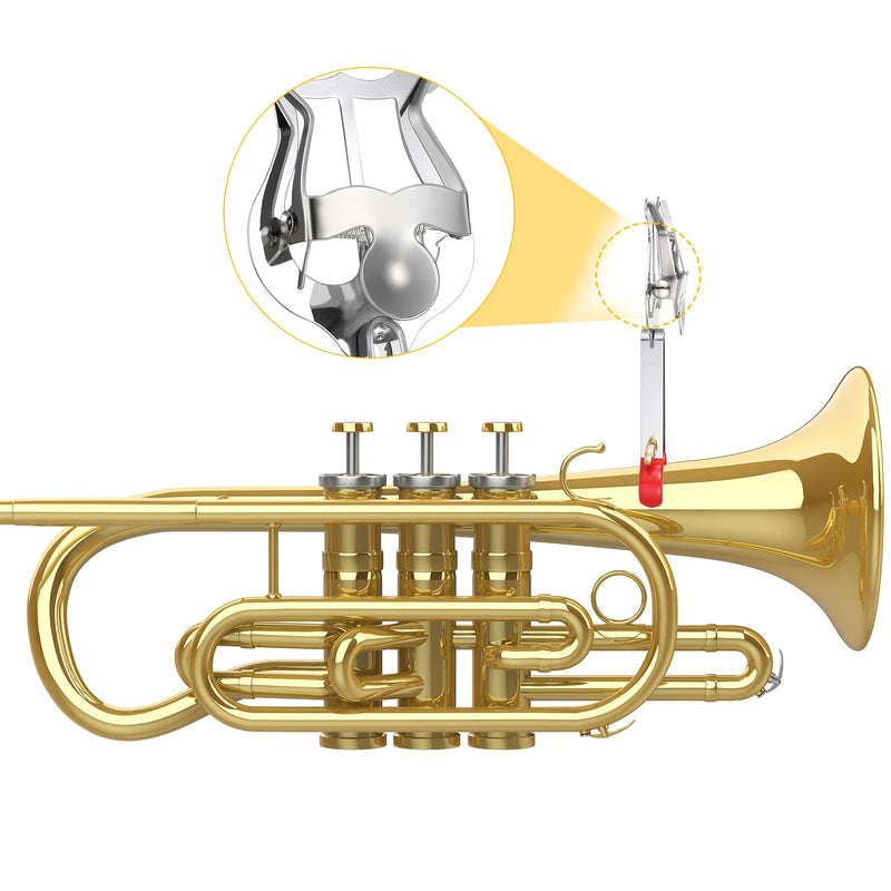 Trumpet Lyre Lyre for Trumpet and Flip Folder Silver Trumpet Lyre Lightweight Instrument Lyre Trumpet Marching Lyre for Instruments 14 x 5.2 cm