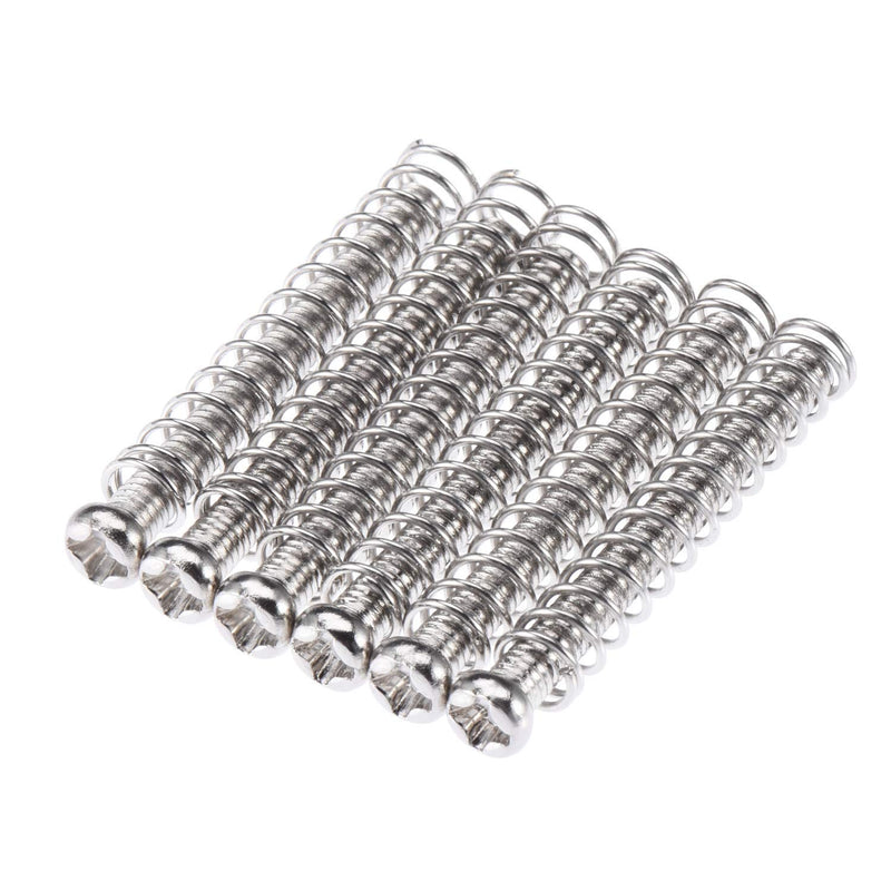 Canomo 254 Pieces Electric Guitar Screw Kit (9 Types) with Springs for Electric Guitar Bridge, Pickup, Pickguard, Tuner, Switch, Neck Plate, Guitar Strap Buttons and A Elbow Tweezers, Chrome